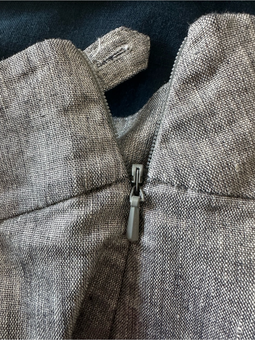 Eileen Fisher Silver A-Line glimmer linen Wrap Women’s mini Skirt - Picture 9 of 14